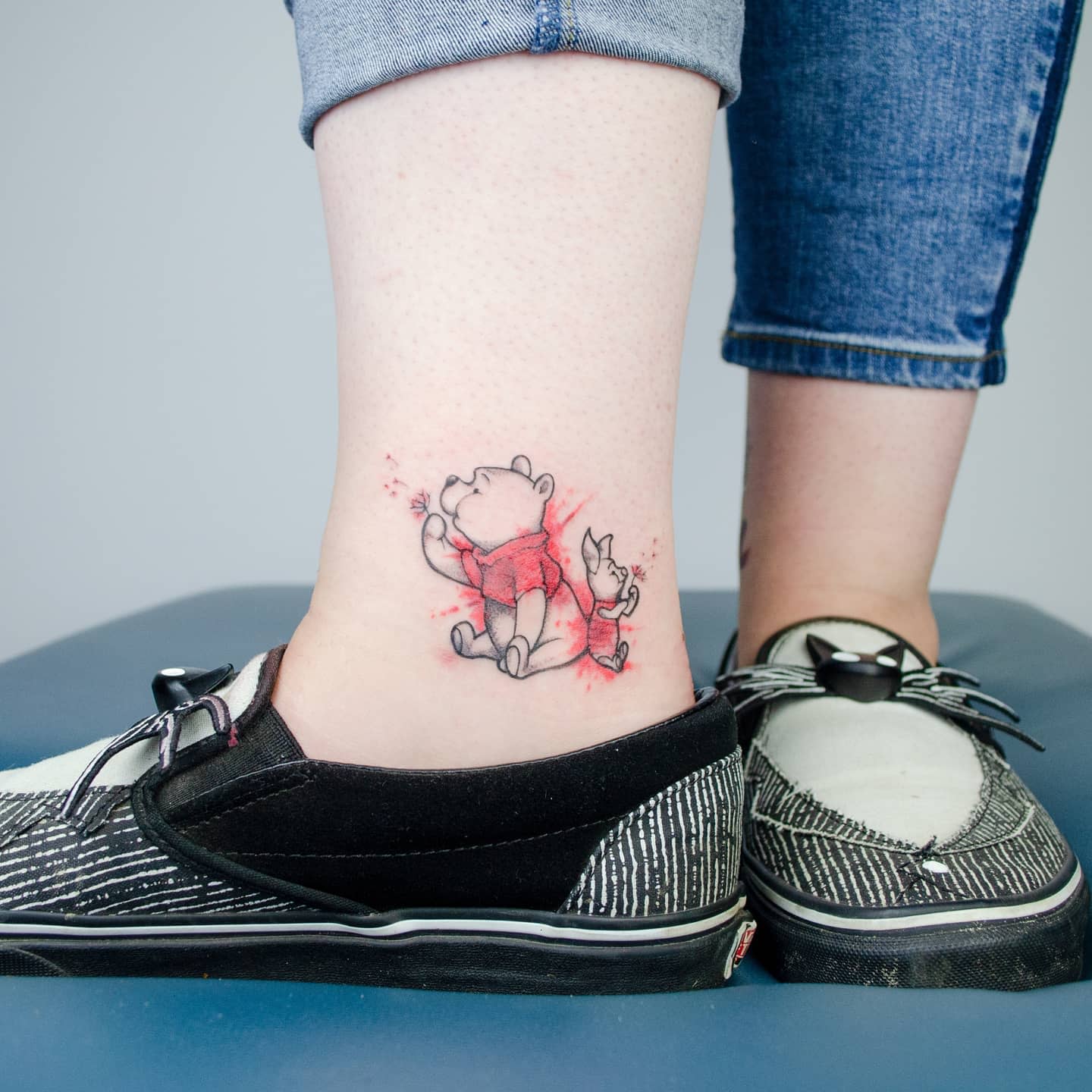 Watercolor Winnie the Pooh Tattoo -tattoo.onelove